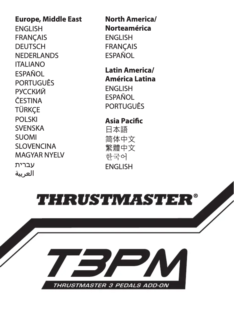 Page n°1 - Manuel utilisateur Thrustmaster T3PM