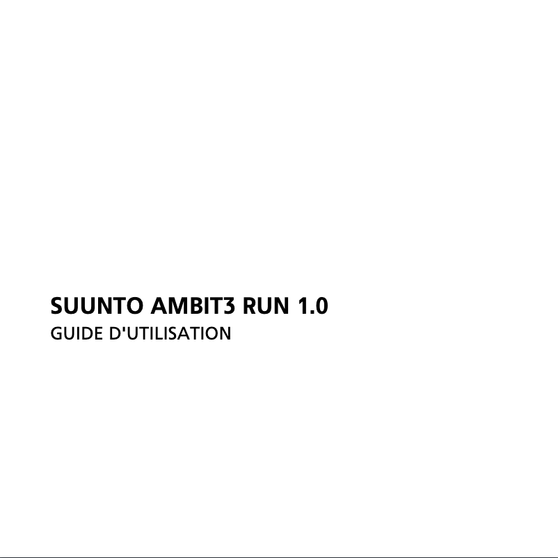 Página 1 del manual Manual de usuario Suunto Ambit 3 Run 1.0