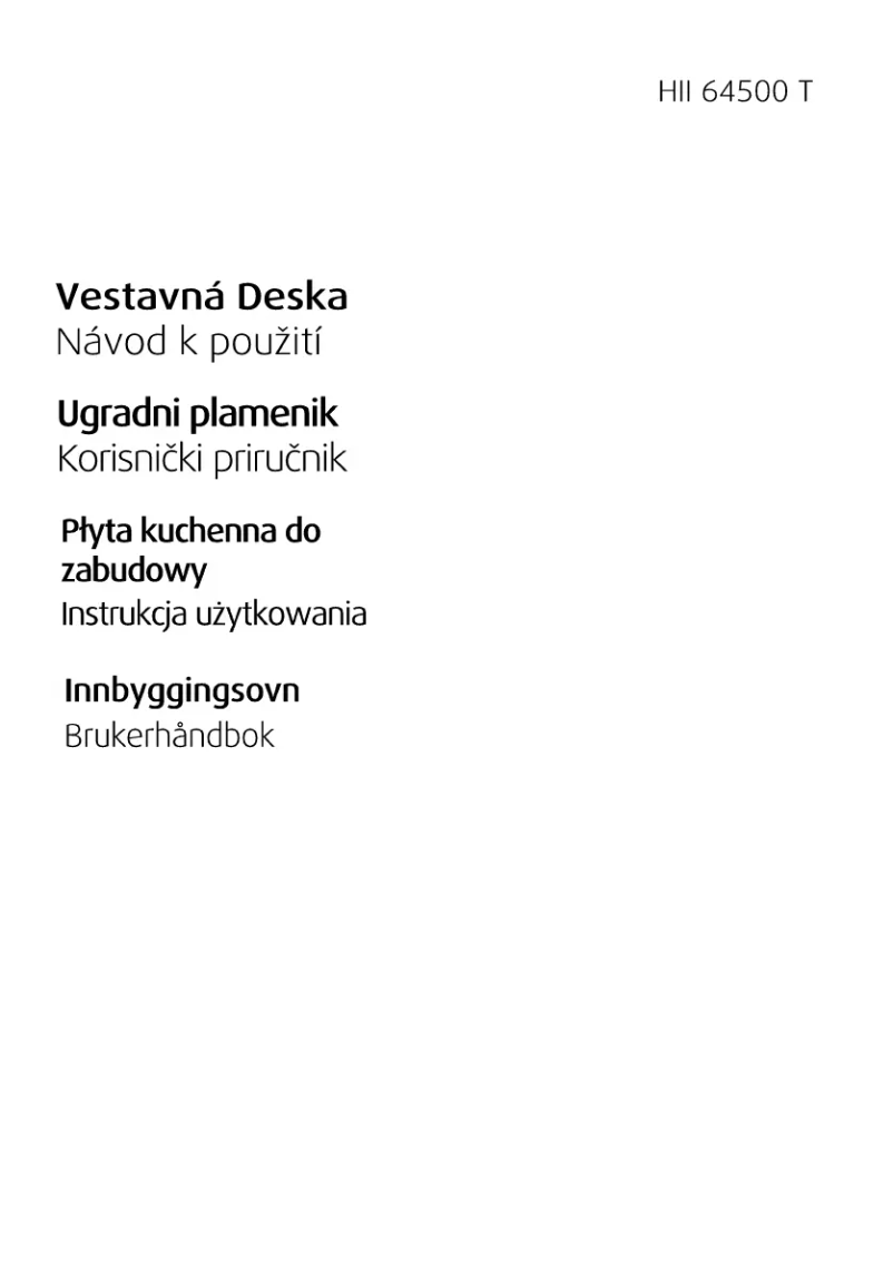 Image de la première page du manuel de l'appareil HII 64500 TW