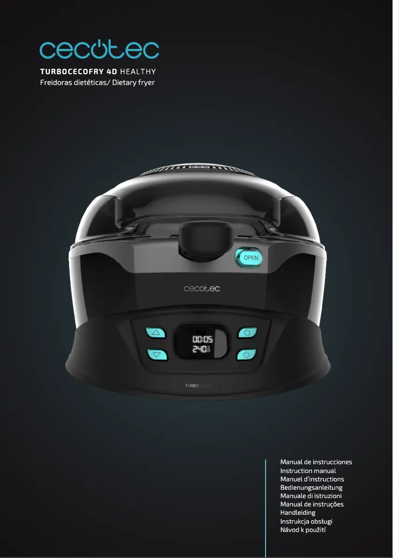 Image de la première page du manuel de l'appareil TurboCecofry 4D Healthy