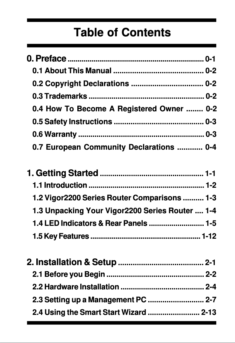 Página 1 del manual Manual de usuario Draytek Vigor 2200X