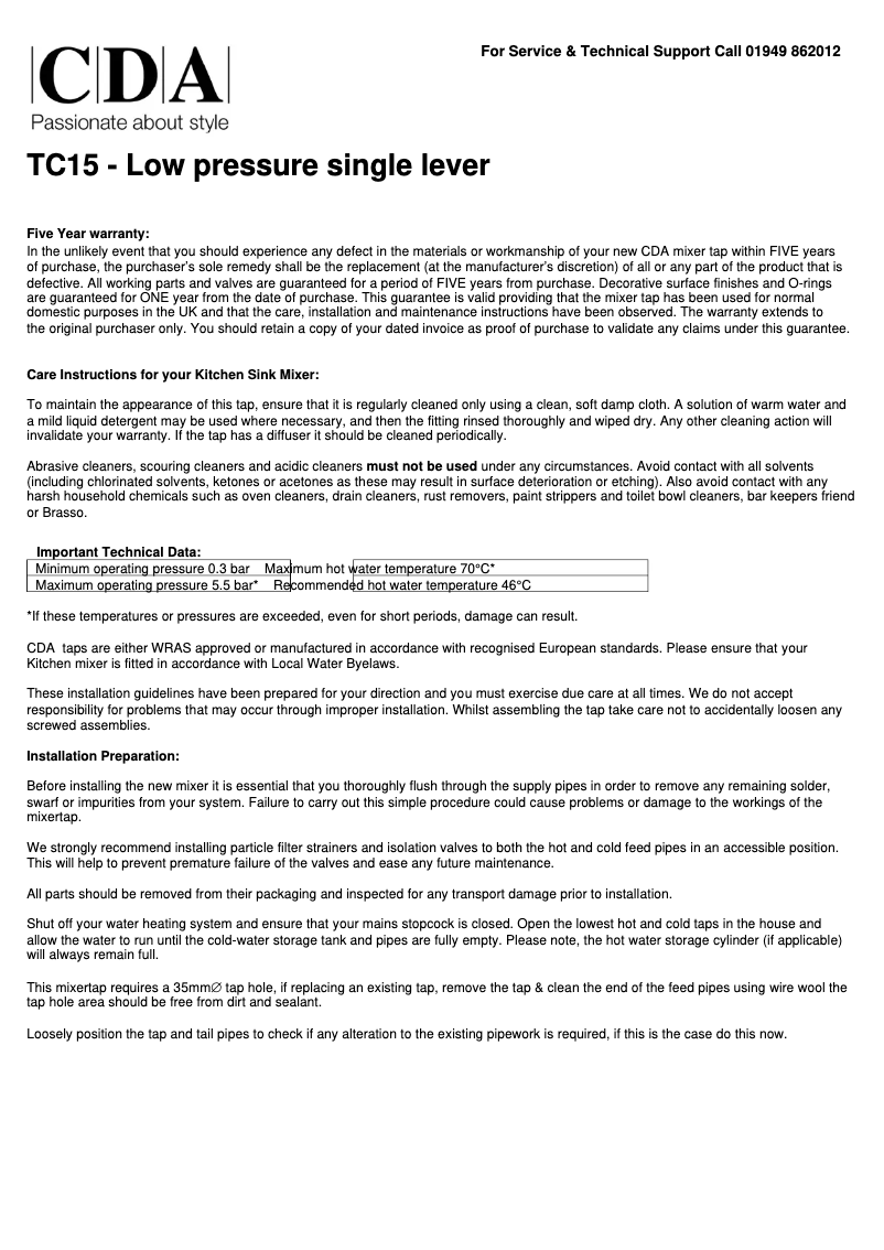 Page 1 de la notice Manuel utilisateur CDA TC15CH