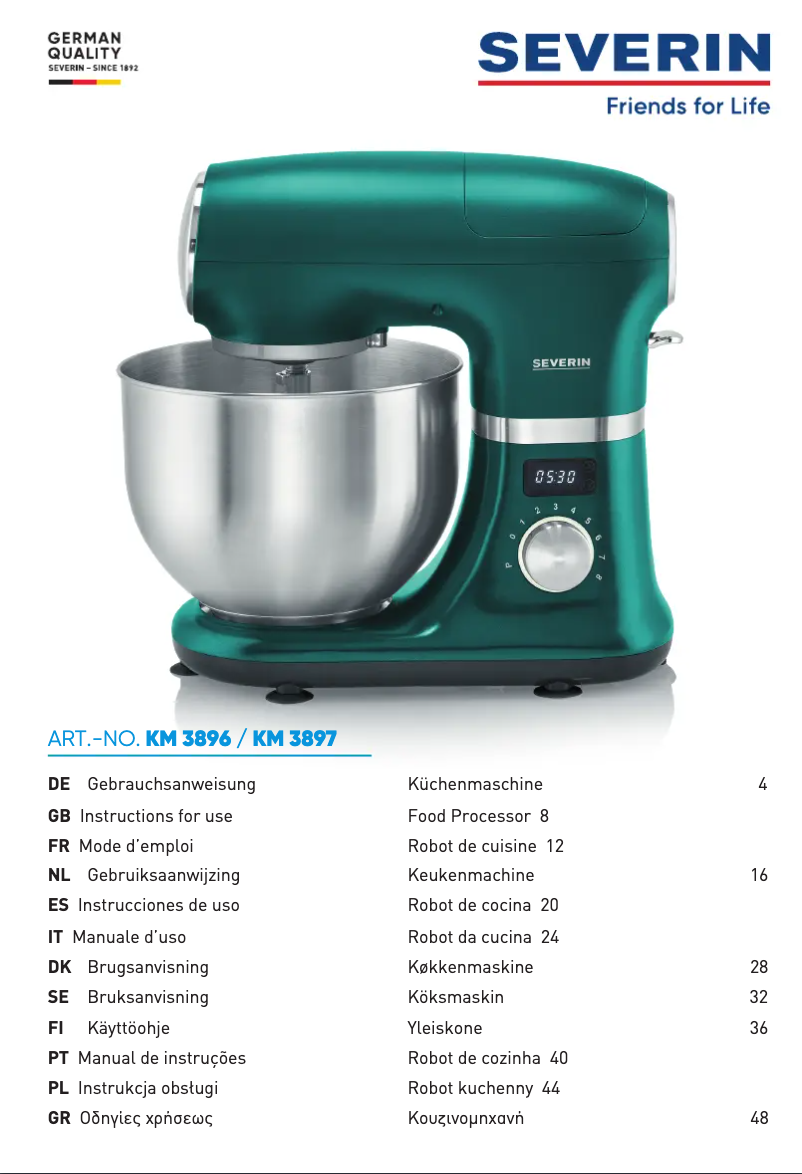 Image de la première page du manuel de l'appareil KM 3897