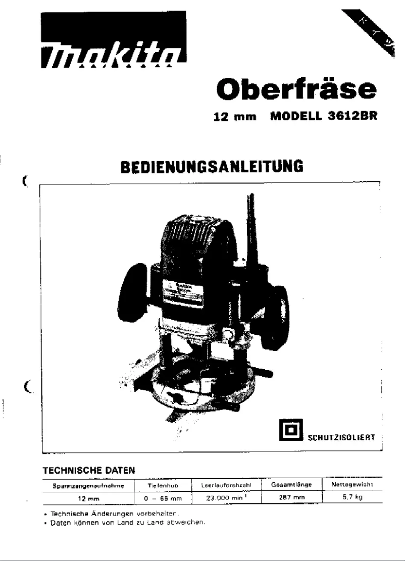 Image de la première page du manuel de l'appareil 3612BR