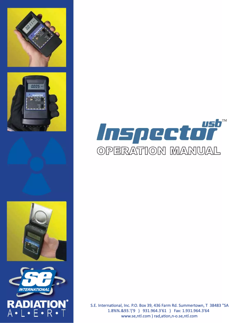 Page 1 de la notice Manuel utilisateur S.E. International INSPECTUSB