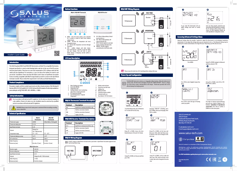 Image de la première page du manuel de l'appareil WQ610RF