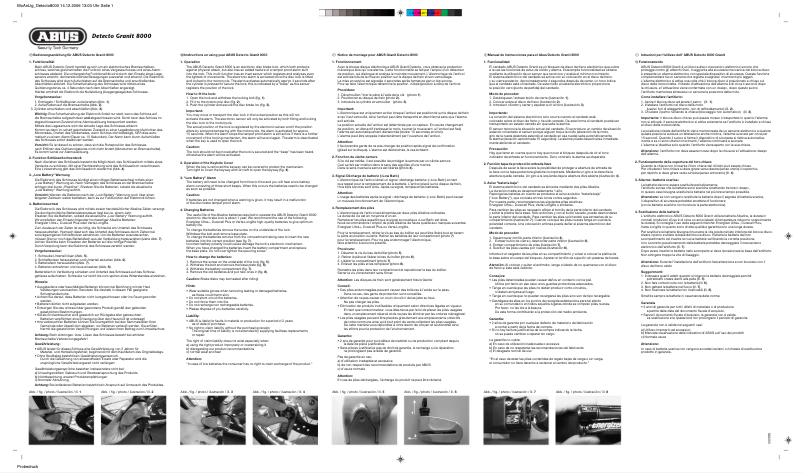 Image de la première page du manuel de l'appareil Detectro Granit 8000