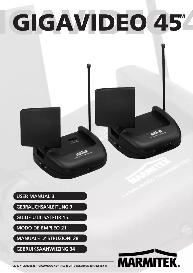 Página 1 del manual Manual de usuario Marmitek GigaVideo 45