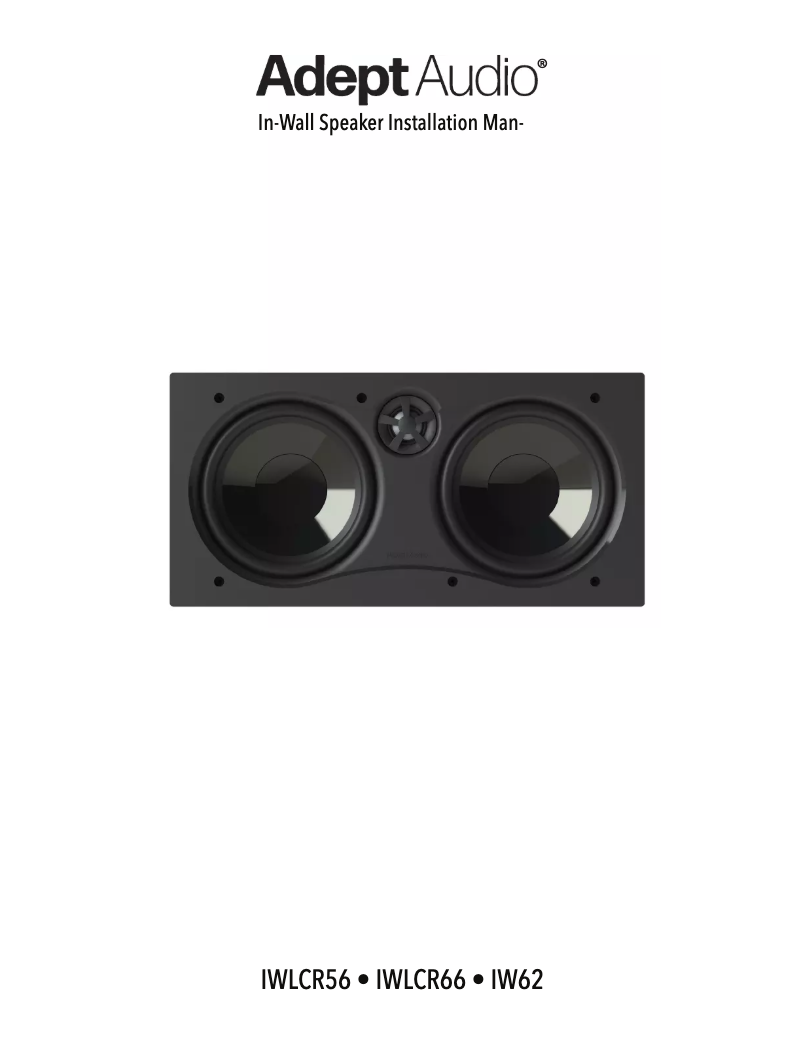 Page 1 de la notice Manuel utilisateur Adept Audio IW62