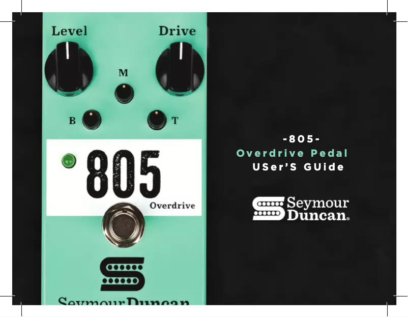 Page 1 de la notice Manuel utilisateur Seymour Duncan 805 Overdrive