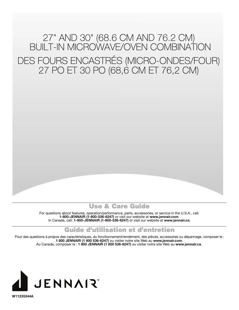 Page 1 de la notice Manuel utilisateur JennAir JMW2430IL
