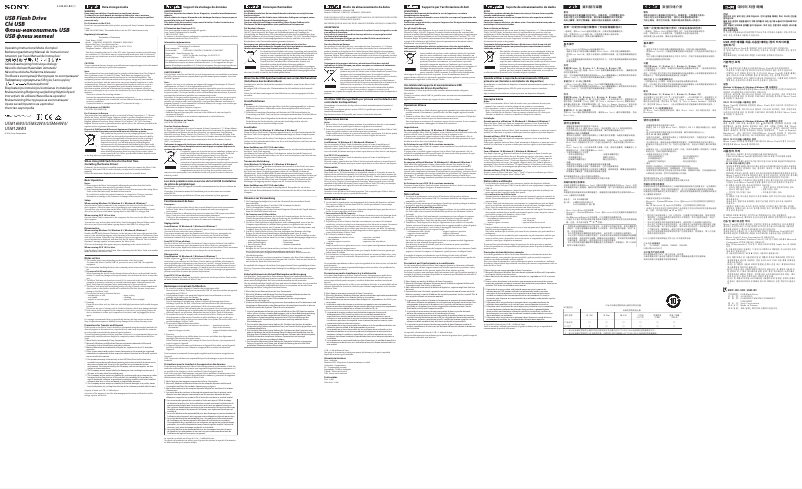 Page 1 de la notice Manuel utilisateur Sony USM128W3