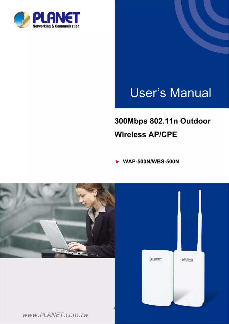 Page 1 de la notice Manuel utilisateur Planet WBS-500N