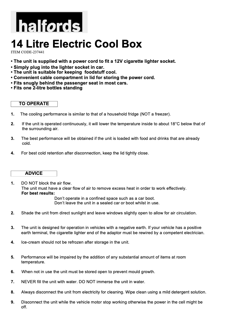 Image de la première page du manuel de l'appareil 237441