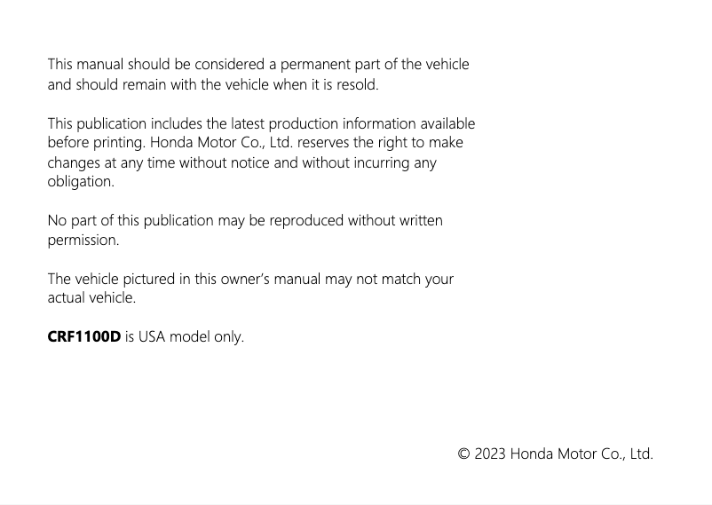 Página 1 del manual Manual de usuario Honda Twin Africa (2024)