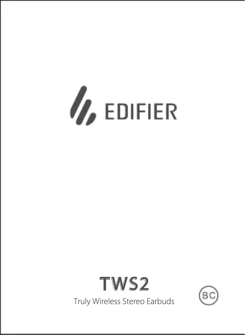 Page 1 de la notice Manuel utilisateur Edifier TWS2