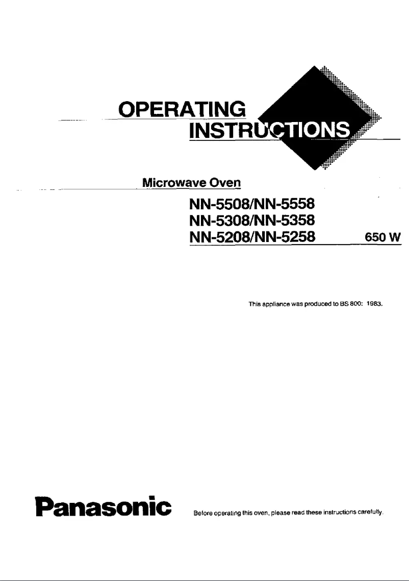 Image de la première page du manuel de l'appareil NN-5308