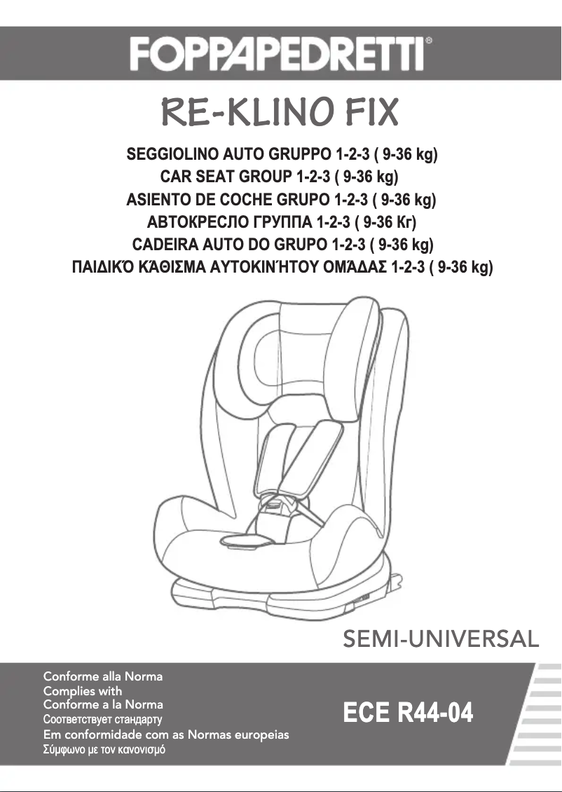 Page n°1 - Manuel utilisateur Foppapedretti Re-klino Fix