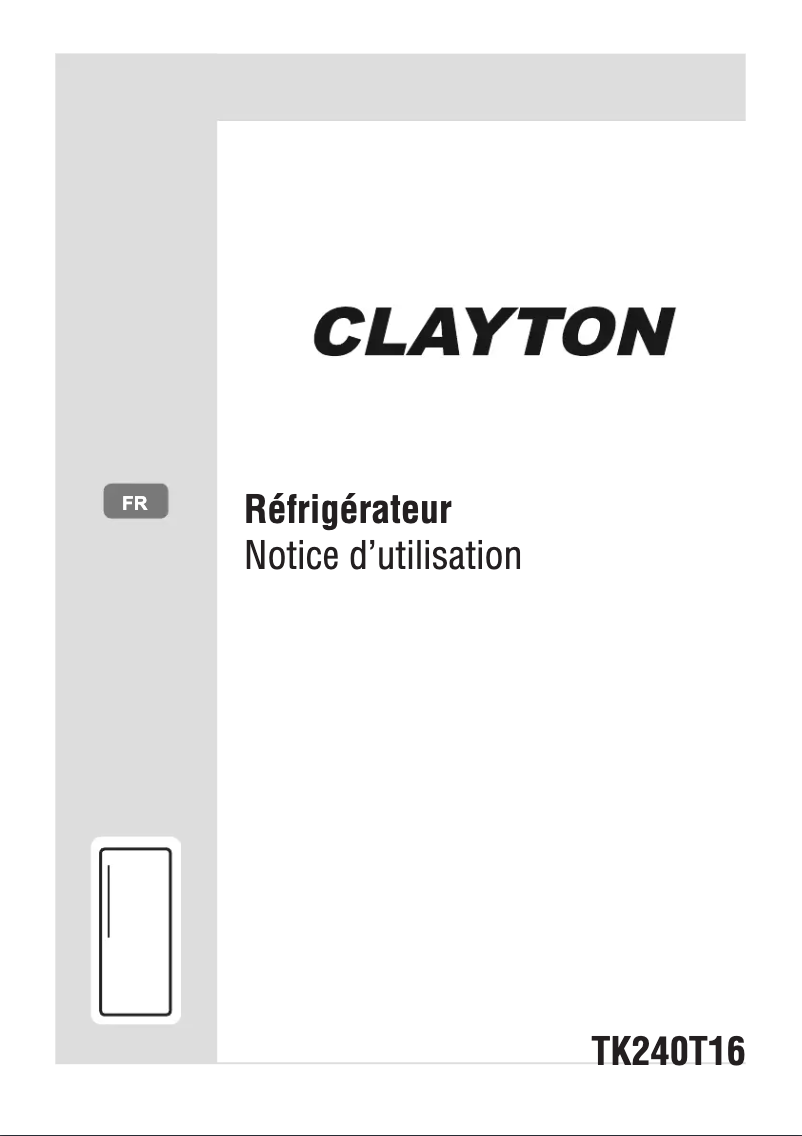 Page n°1 - Manuel utilisateur Clayton TK240T16