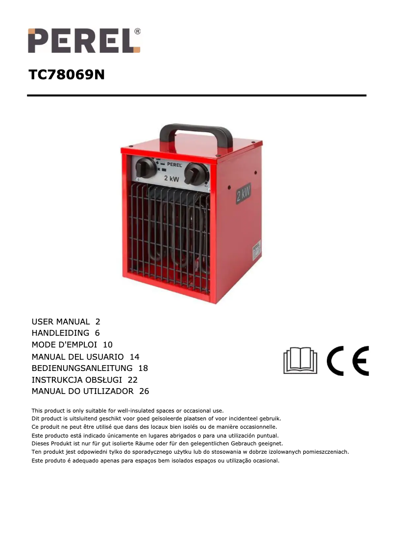 Page n°1 - Manuel utilisateur Perel TC78069N
