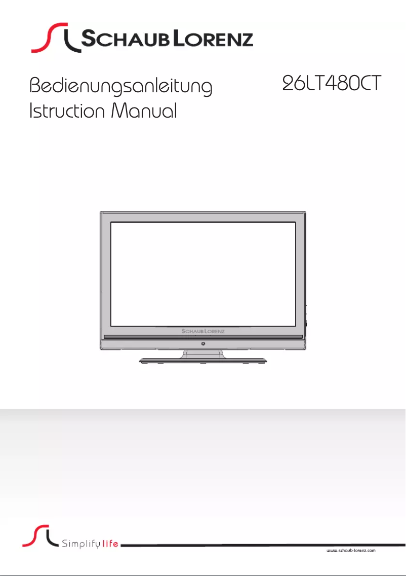 Page 1 of the manual User Manual Schaub Lorenz 26LT480CT