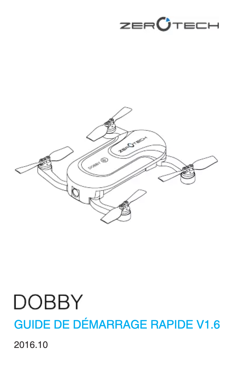 Page 1 de la notice Manuel utilisateur Zerotech Dobby