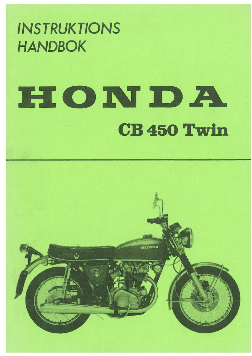 Página 1 del manual Manual de usuario Honda CB 450 Twin