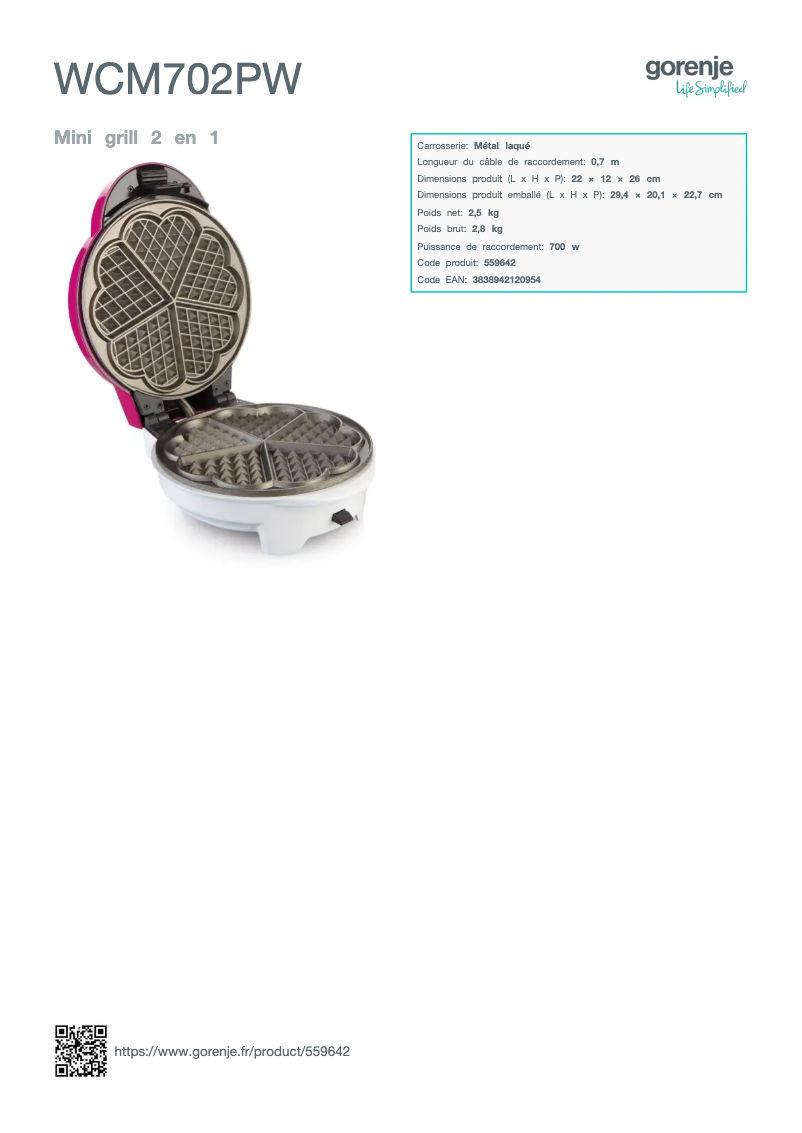 Image de la première page du manuel de l'appareil WCM702PW