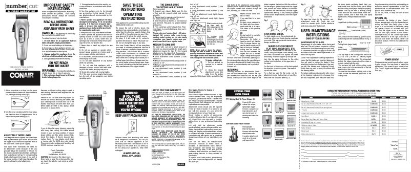 Page 1 de la notice Manuel utilisateur Conair HC408R