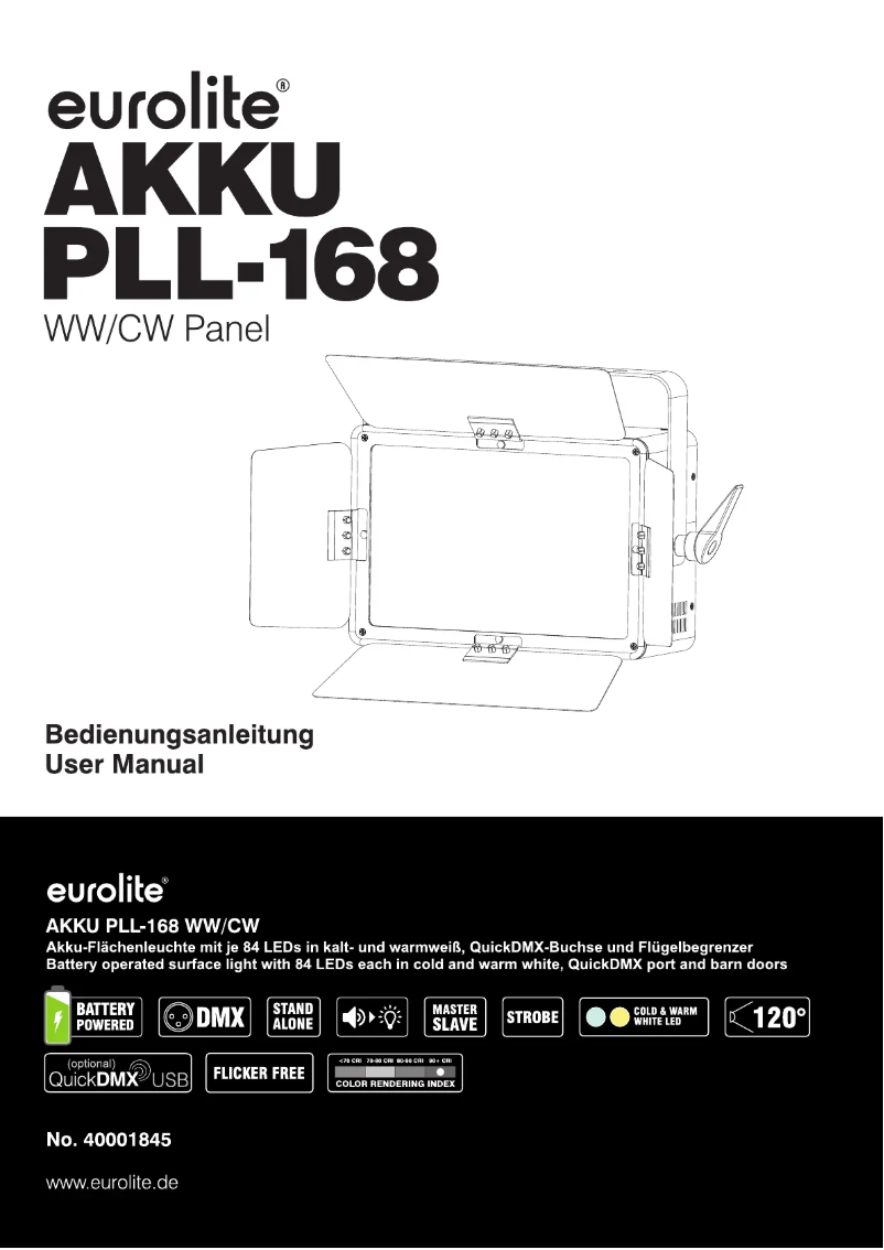 Page n°1 - Manuel utilisateur Eurolite AKKU PLL-168