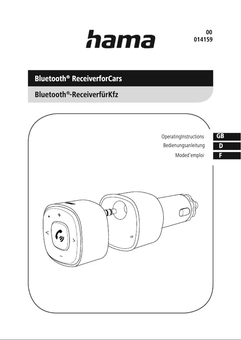 Image de la première page du manuel de l'appareil 00014159