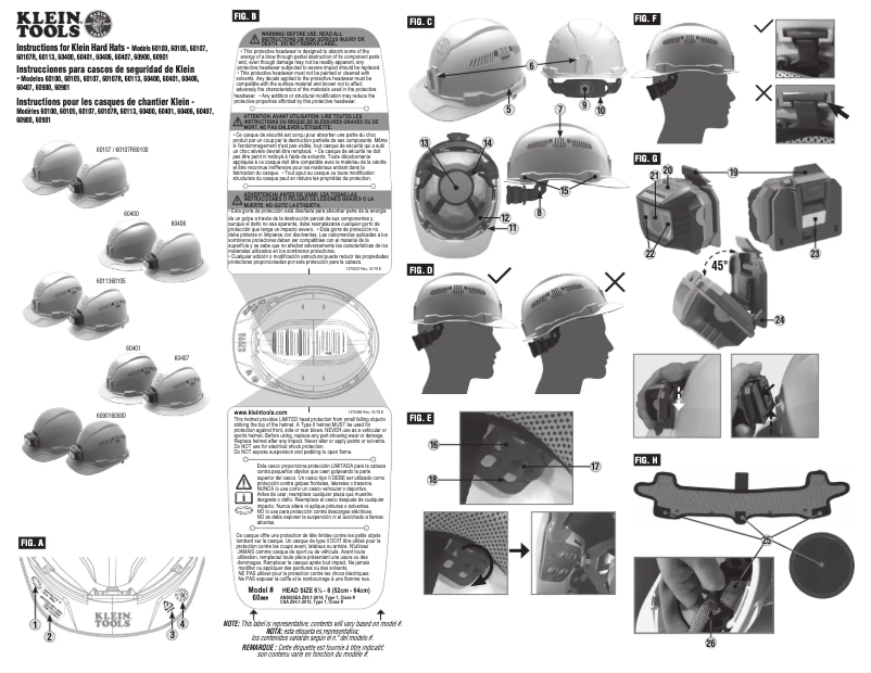 Page 1 de la notice Manuel utilisateur Klein Tools KHH56220