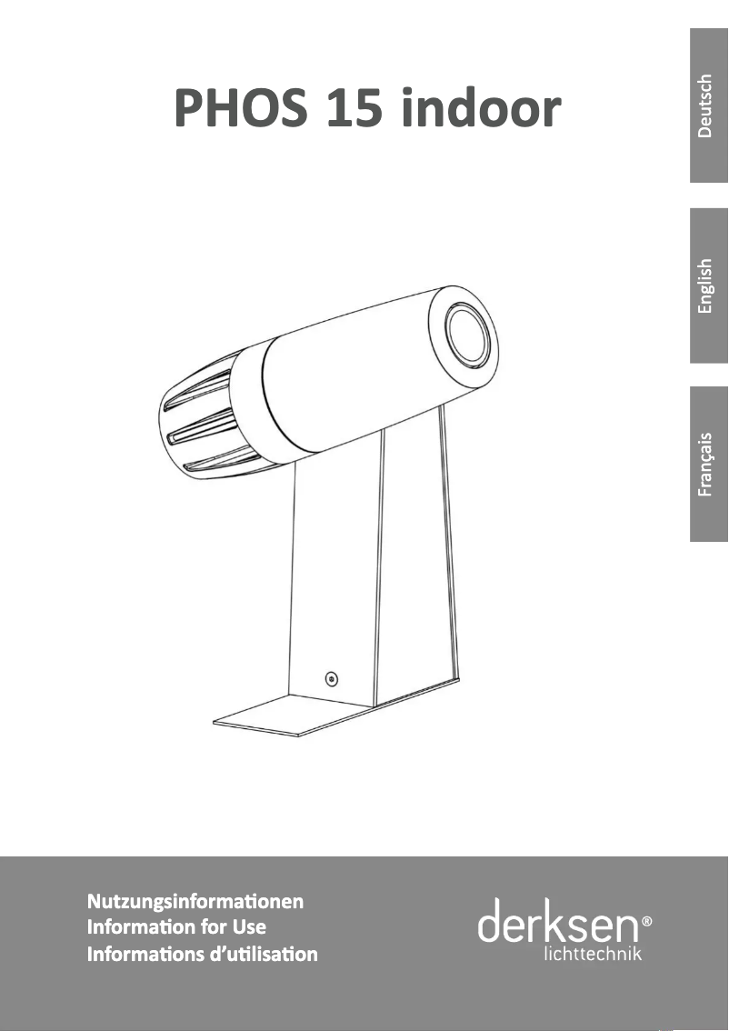Page n°1 - Manuel utilisateur Derksen PHOS 15 indoor