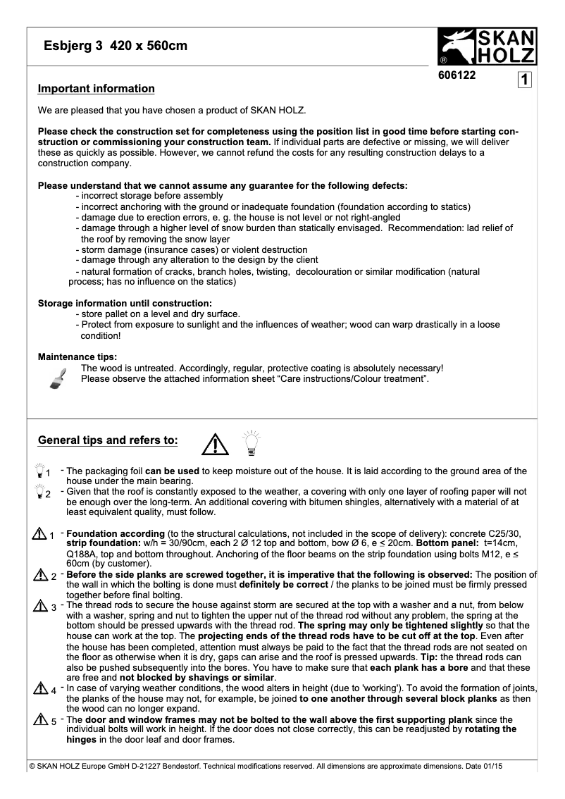 Página 1 del manual Manual de usuario Skan Holz Esbjerg 3