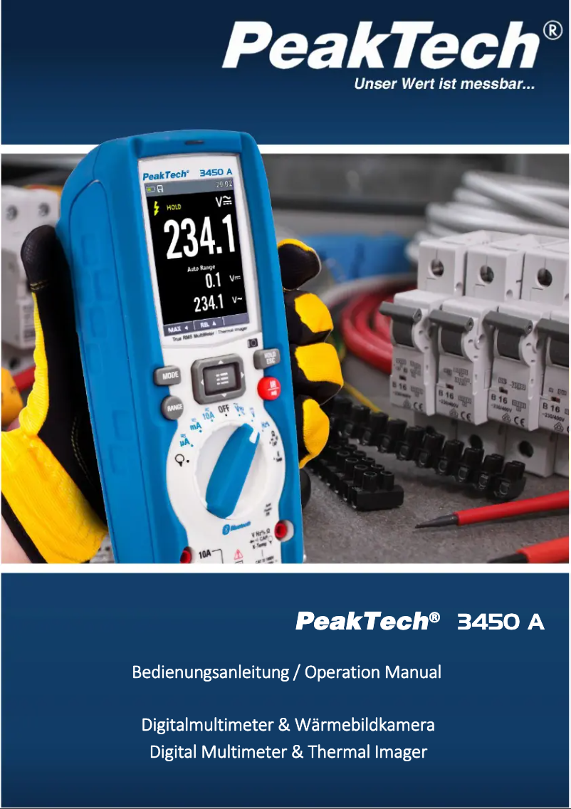 Página 1 del manual Manual de usuario PeakTech 3450 A