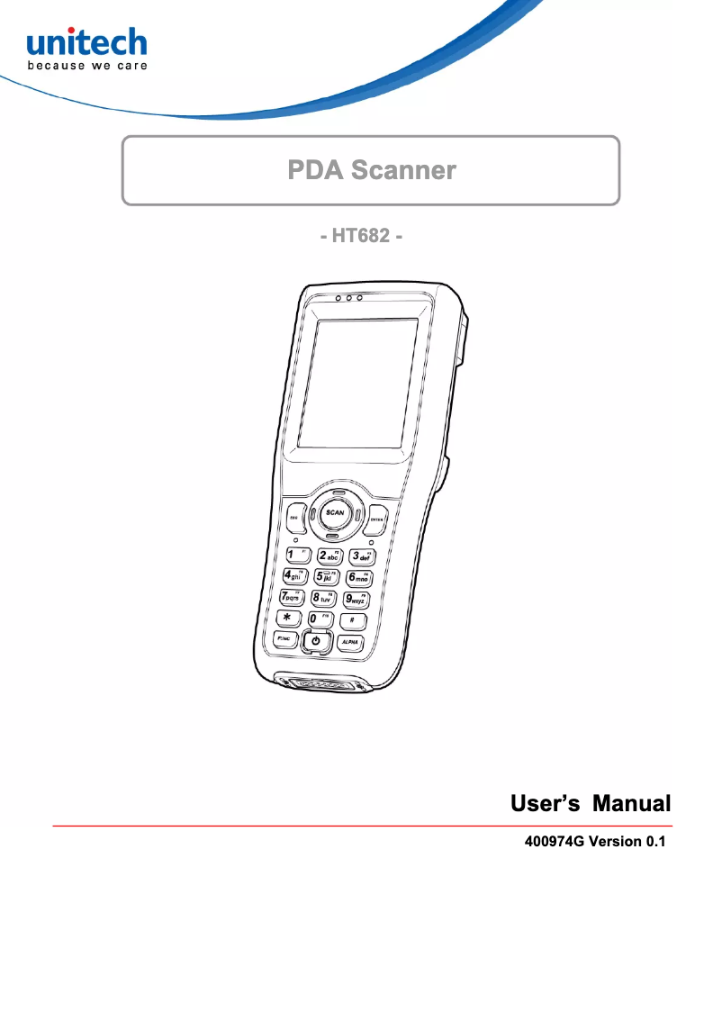 Página 1 del manual Manual de usuario Unitech HT682