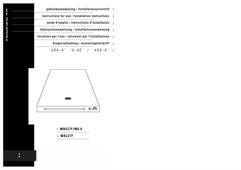 Page 1 de la notice Manuel utilisateur Atag WK627F