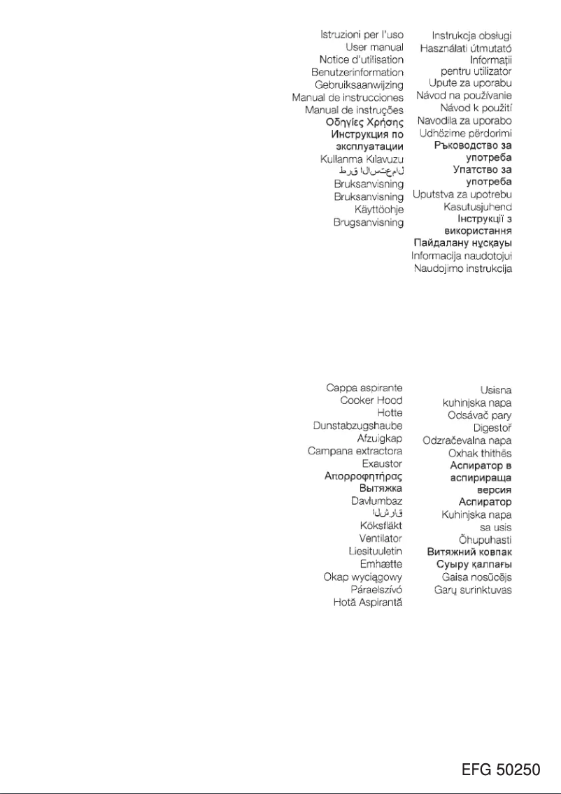 Page n°1 - Manuel utilisateur Electrolux EFG 50250