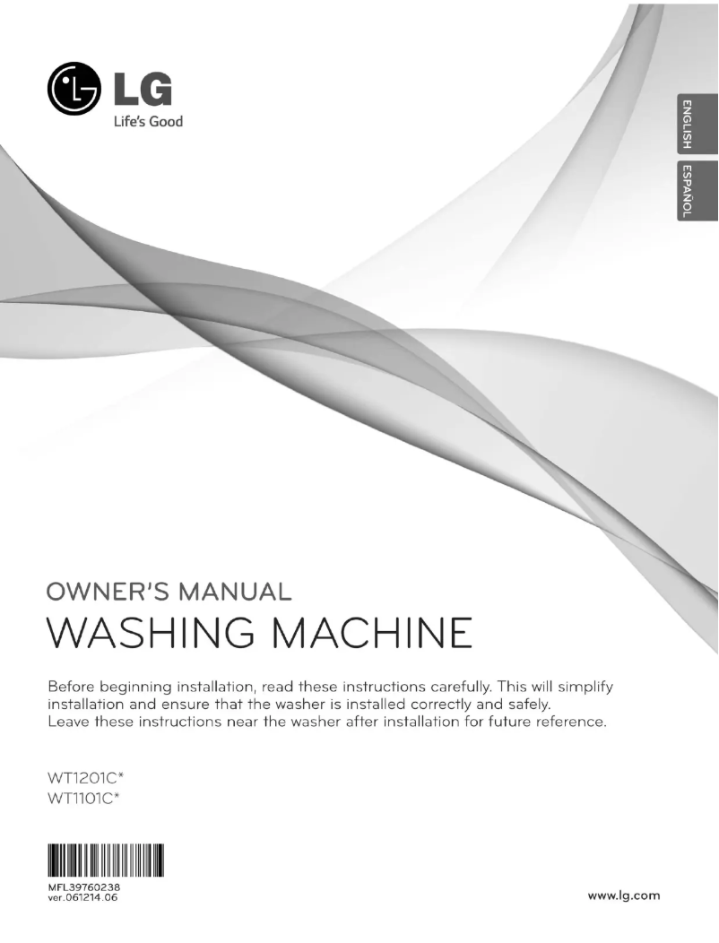 Page n°1 - Manuel utilisateur LG WT1201CV