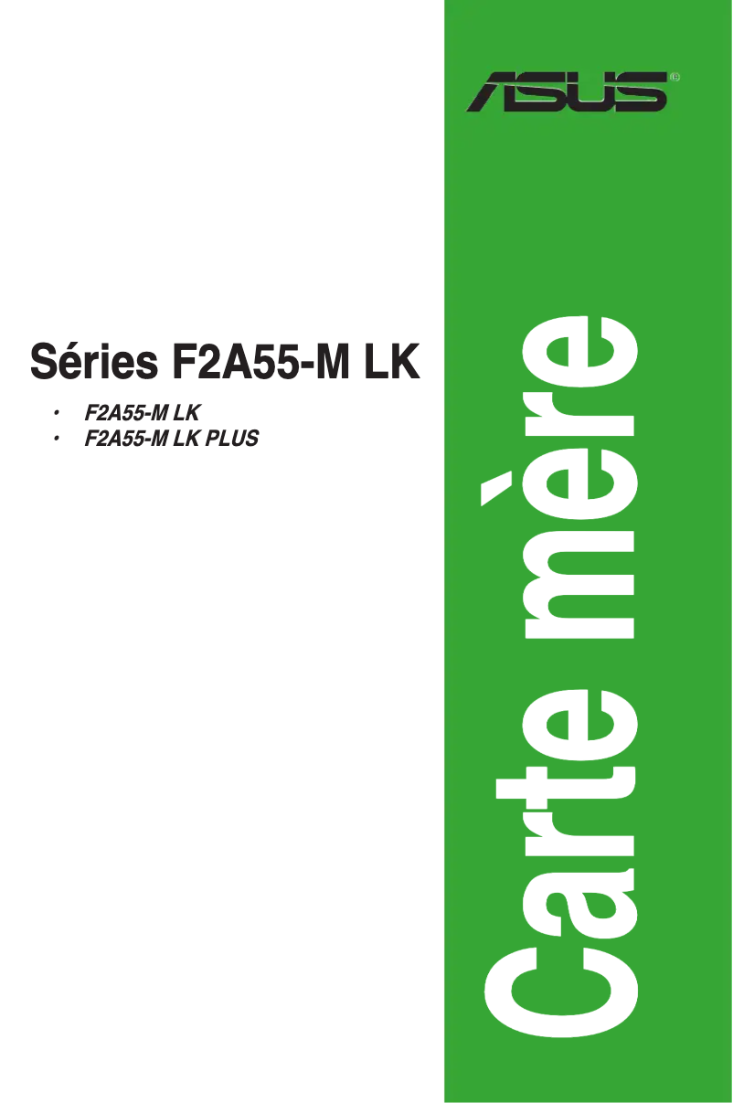 Image de la première page du manuel de l'appareil F2A55-M LK