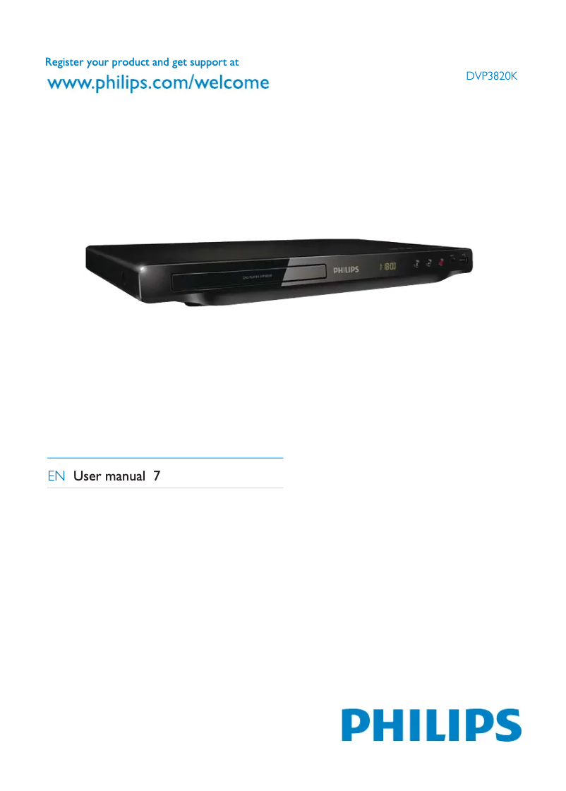 Imagen de la primera página del manual del dispositivo DVP3820K