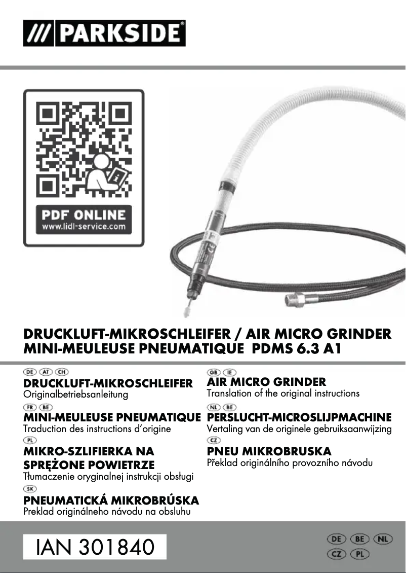 Image de la première page du manuel de l'appareil PDMS 6.3 A1