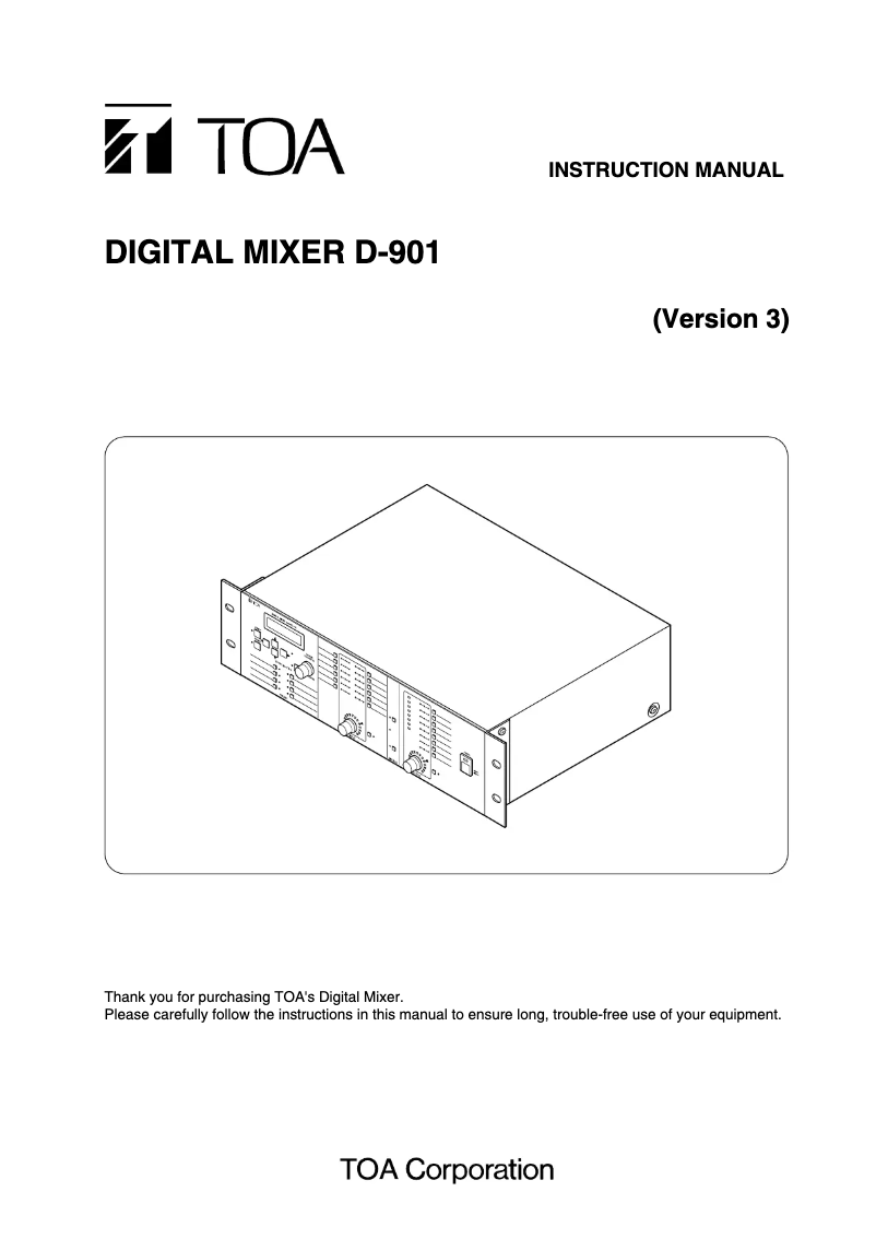 Image de la première page du manuel de l'appareil D-901