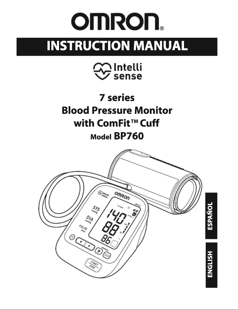 Page 1 de la notice Manuel utilisateur Omron BP760