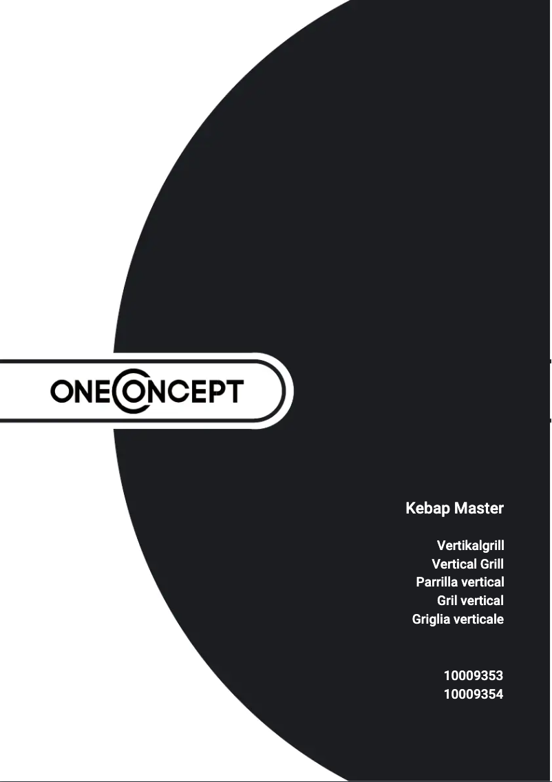 Page n°1 - Manuel utilisateur OneConcept Kebap Master