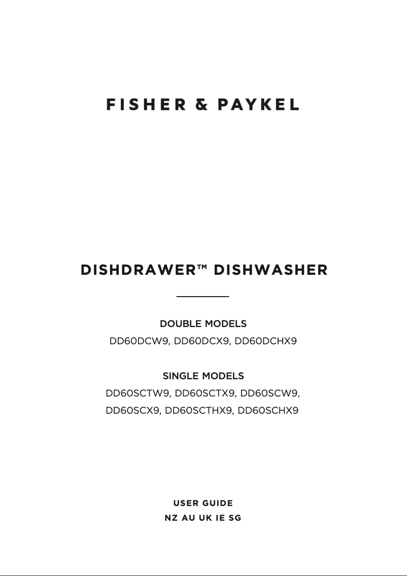 Page n°1 - Manuel utilisateur Fisher & Paykel DD60SCHX9
