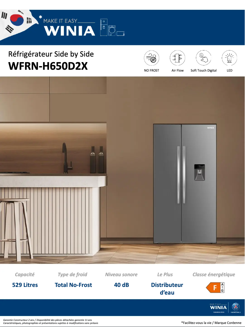 Image de la première page du manuel de l'appareil WFRN-H650D2X
