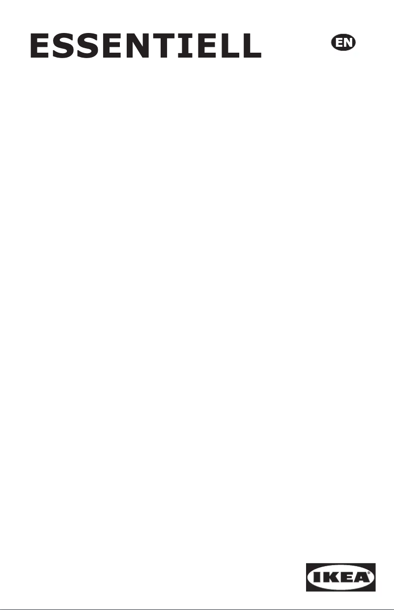 Page 1 de la notice Manuel utilisateur Ikea ESSENTIELL 905.222.84