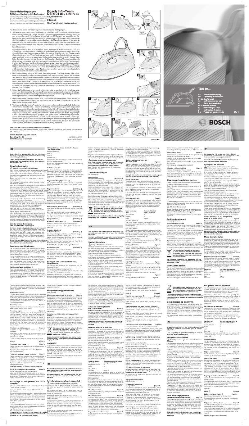 Page 1 de la notice Manuel utilisateur Bosch TDS1015