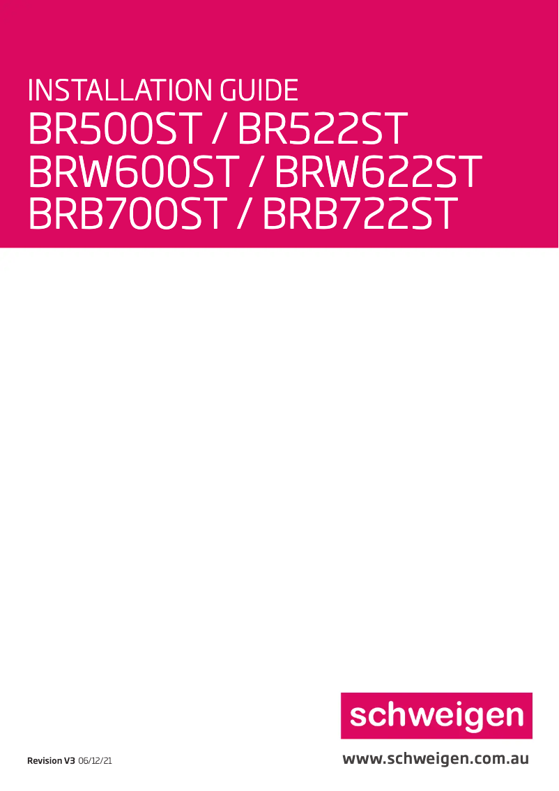 Page 1 de la notice Manuel utilisateur Schweigen BR500ST